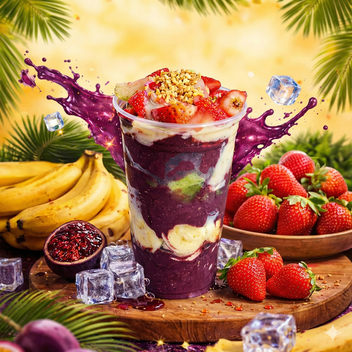 Açaí puro (700 ml) + 2 adicionais off